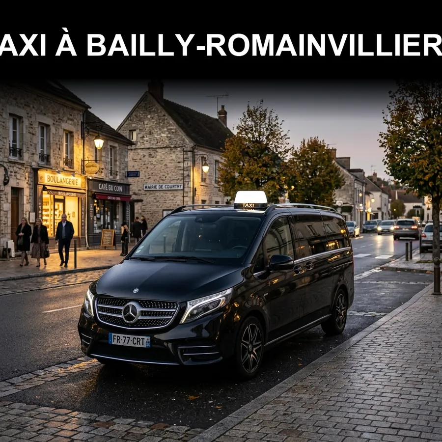 Taxi Bailly-Romainvilliers – VTC local vers Disneyland Paris, aéroports et Paris depuis Bailly-Romainvilliers (77700)