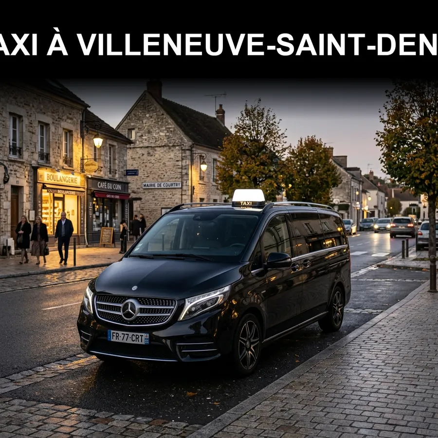 Taxi Villeneuve-Saint-Denis – VTC 24h/24 vers Disneyland Paris et aéroports depuis Villeneuve-Saint-Denis (77174)